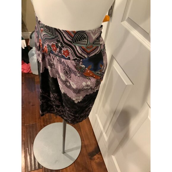 Tibi 100% Silk Multicolor Floral Print Mini Skirt, Size 6 - Picture 3 of 6